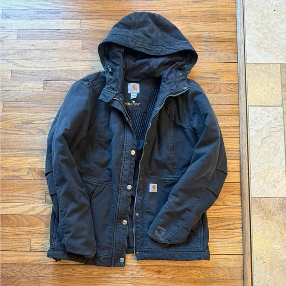 Carhartt Black Hooded Jacket - Picture 1 of 3